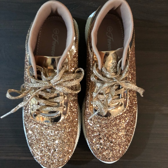 Forever Rose Gold sneakers. - Picture 2 of 3